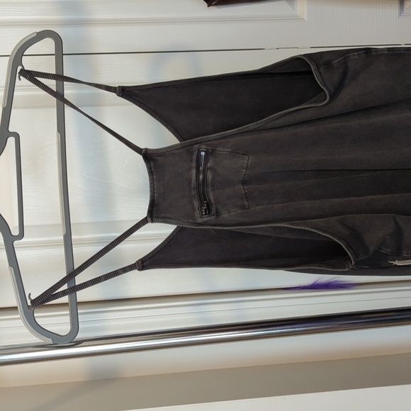 Free People Hot Shot Onesie - Washed Black NWT - Picture 7 of 8